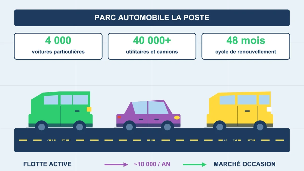 Flotte de véhicules comprenant Renault Kangoo, Clio et Citroën Berlingo dans un parc automobile